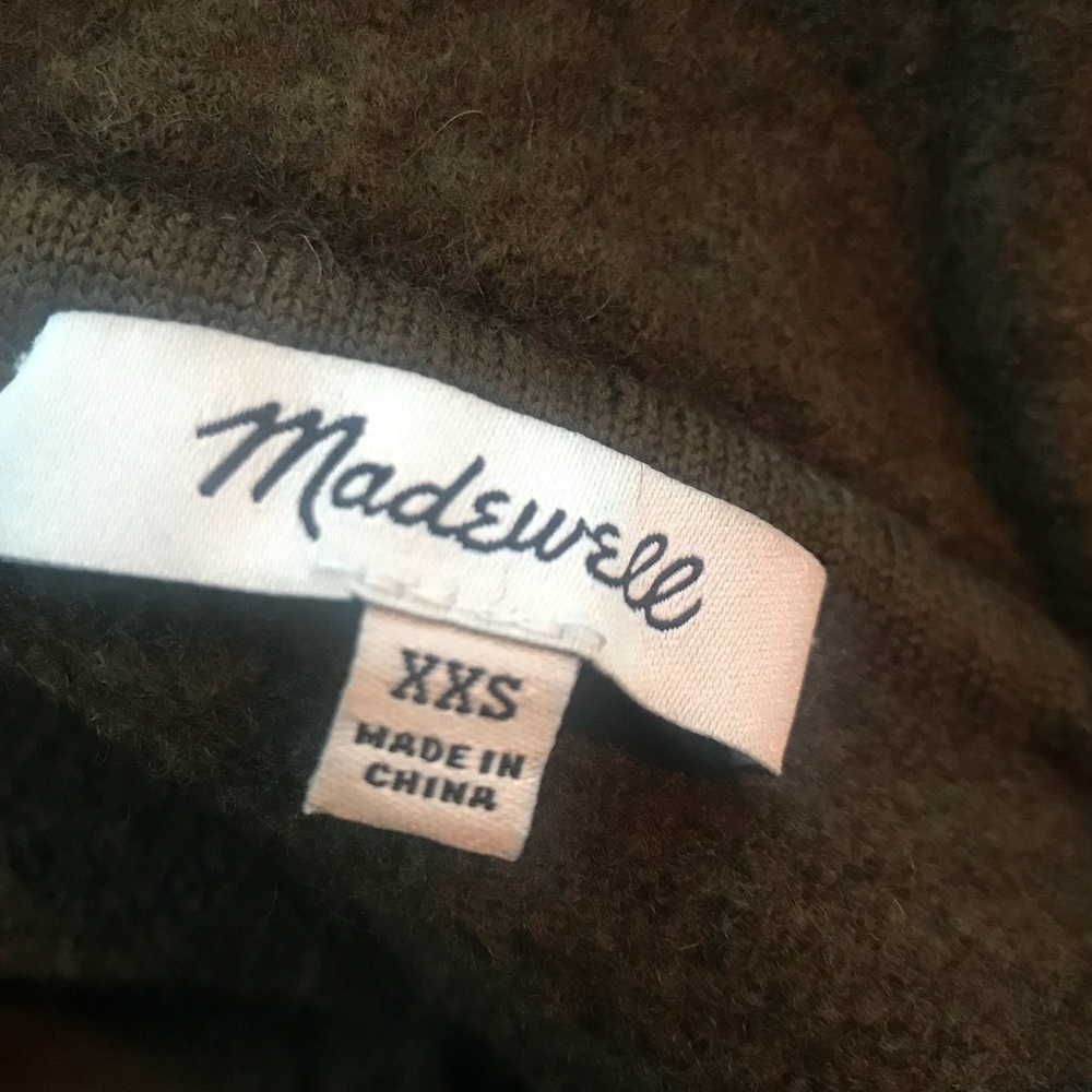 Sold Olive Green Camden Sweater Wool Coat XXS - Picture 4 of 8